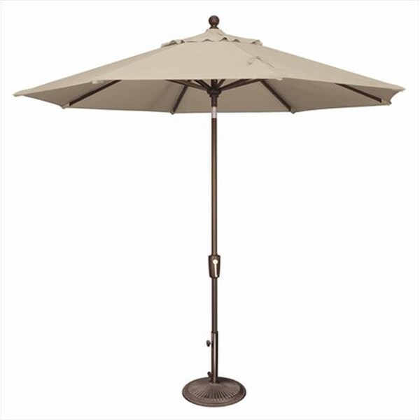 Simplyshade SimplyShade 9 ft. Octagon Push Button Tilt Market Umbrella Antique Beige SSUM92-0900-A5422 - main
